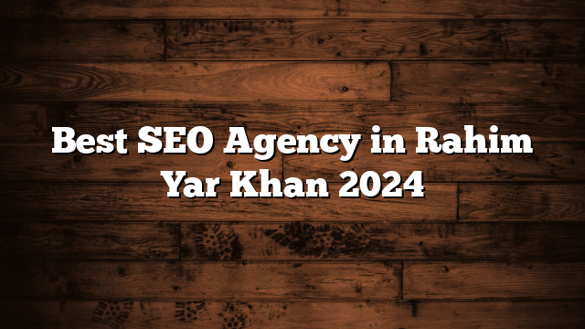 Best SEO Agency in Rahim Yar Khan 2024